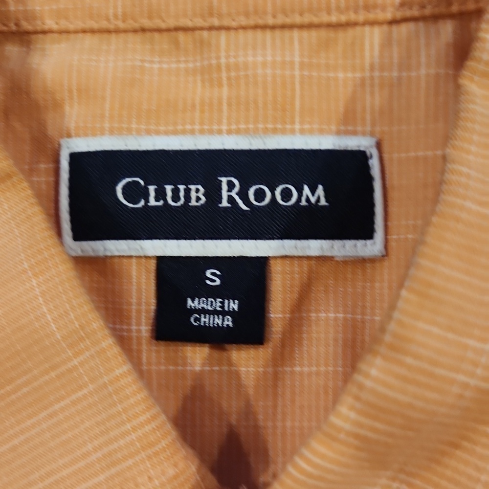 3/$20 Club Room Orange Square Print Button-Up Shirt - Picture 8 of 10